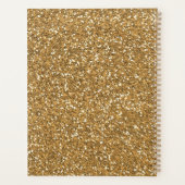 金ゴールドグラムフェイクグリッターシェブロン プランナー手帳 (裏面)
