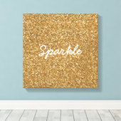 金ゴールドグラムフェイクグリッター キャンバスプリント (インサイチュ (ウッドフロア))