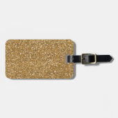 金ゴールドグラムフェイクグリッター ラゲッジタグ (正面横)