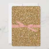 金ゴールドグラムフェイクグリッター 招待状 (正面)