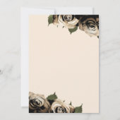 金ゴールドグラムフローラバラエレガントアイボリーシック結婚 招待状 (裏面)