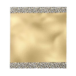 金ゴールドグラムブラックレオパード印刷 ノートパッド