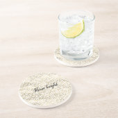 金ゴールドグラムホワイトヒョウ印刷 コースター (側面)