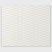 金ゴールドグラムラブ結婚ズ ラッピングペーパー (フラット)