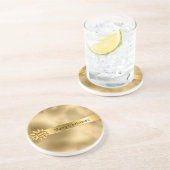 金ゴールドグラムリボンと弓クリスマス コースター (側面)