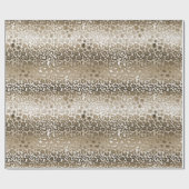 金ゴールドグラムレオパードアニマルプリント ラッピングペーパー (フラット)