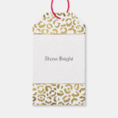 金ゴールドグラムレオパード印刷 ギフトタグ (正面)