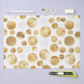 金ゴールドグラム抽象芸術ドット誕生日 薄葉紙 (クラフト)