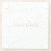 金ゴールドグラム紙吹雪花嫁 ガラスコースター (裏面)