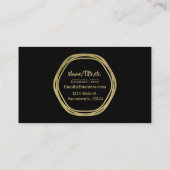 金ゴールドグラム&ブラックリングや輪シックグラモダンム 名刺 (裏面)