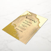 金ゴールドグランジテクス結婚チャ 箔招待状 (回転した状態)