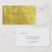 金ゴールドグランジヘアサロンスタイリストアポイントメントカード 予約カード (正面/裏面)