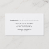 金ゴールドグランジヘアサロンスタイリストアポイントメントカード 予約カード (裏面)