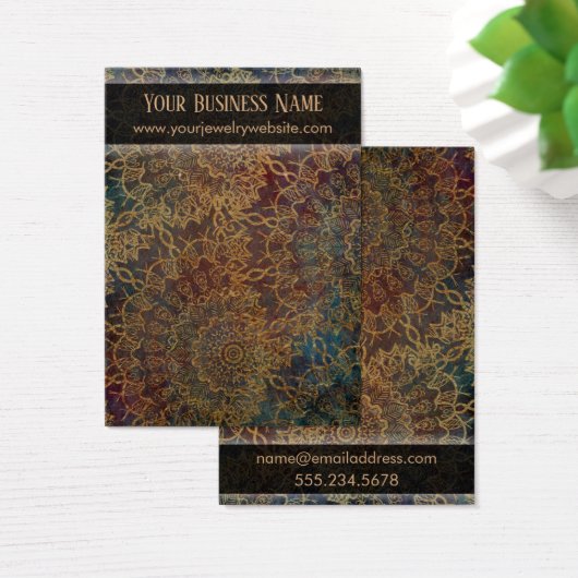 金ゴールドグランジマンダライヤリングホルダー表示カード (デスク)