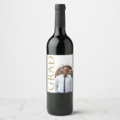 金ゴールドグラードアーチ写真教室2023年卒業 ワインラベル (正面)