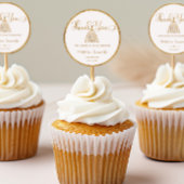 金ゴールドグリアプリンセスガールベイビーシャワーありがとう ラウンドシール