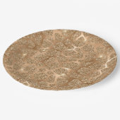 金ゴールドグリジーグリッターキリンプリント ペーパープレート (アングル)