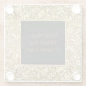 金ゴールドグリジーグリッタースパークル ガラスコースター (裏面)