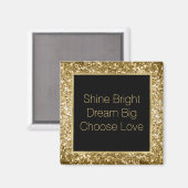 金ゴールドグリジーグリッタースパークル マグネット (正面/裏面)