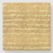 金ゴールドグリジーストライプ ストーンコースター (正面)