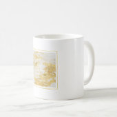 金ゴールドグリジー白い大理石何があなたを幸せにする コーヒーマグカップ (正面右)