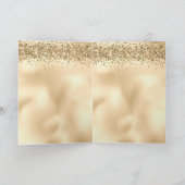 金ゴールドグリジー紙吹雪グリッタースパークル カード (内部)