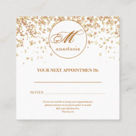 金ゴールドグリッガーリータリーラグジュアリーモノグラム美しいサロン 予約カード