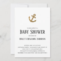 金ゴールドグリッターいかりシンプルカップル赤ちゃんシャワー