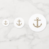 金ゴールドグリッターいかり航海のビーチ熱帯パーティー コンフェッティ (正面)