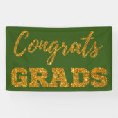 金ゴールドグリッターおめでとう 横断幕 (横)