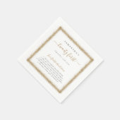 金ゴールドグリッターおもしろいファクト名日付21stパーティー スタンダードカクテルナプキン (角)