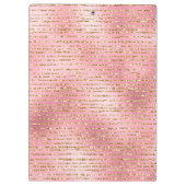 金ゴールドグリッターおよびライトピンク箔グラムストライプ製品 クリップボード (裏面)