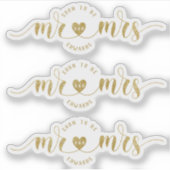 金ゴールドグリッターがミセス・ウェディングシャワー シール (正面)