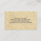 金ゴールドグリッターきらめくグラマー |メイクアップブラシ 名刺 (裏面)