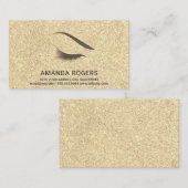 金ゴールドグリッターきらめくグラマー 名刺 (正面/裏面)