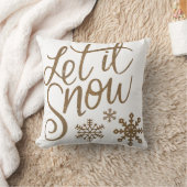 金ゴールドグリッターそれを雪書道クリスマス クッション (ブランケット)