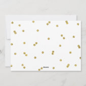 金ゴールドグリッターで一番幸せな新年の写真 シーズンカード (裏面)