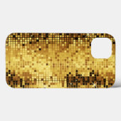 金ゴールドグリッターとキラキラ模様 Case-Mate iPhoneケース (裏面 (横))