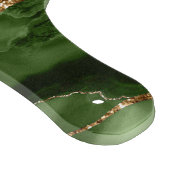 金ゴールドグリッターとグリーンアゲートモノグラム カッティングボード (角)