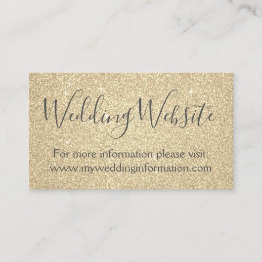 金ゴールドグリッターとスパークルシンプルー事業 エンクロージャーカード (正面)