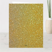 金ゴールドグリッターとスパークルブラックモノグラム新婚 カード (裏面)