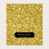 金ゴールドグリッターとスパークル 名刺 (外部フラット)