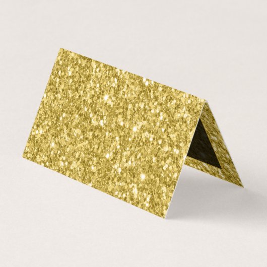 金ゴールドグリッターとスパークル 名刺 (裏面)