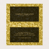 金ゴールドグリッターとスパークル 名刺 (内部フラット)