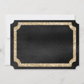 金ゴールドグリッターとダイアモンズオンブラックVIPチケット 招待状 (裏面)