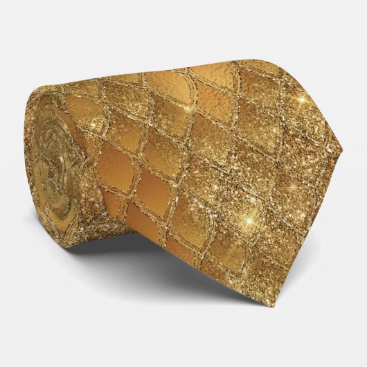 金ゴールドグリッターとドラゴンはかりで測エフェクトネックタイ ネクタイ (ロール)
