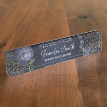 金ゴールドグリッターとネイビーブルーグラムバラ