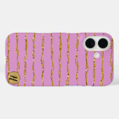 金ゴールドグリッターとピンクフォンケース Case-Mate iPhoneケース (裏面 (横))