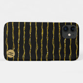 金ゴールドグリッターとブラックホンケース Case-Mate iPhoneケース (裏面(横))