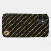 金ゴールドグリッターとブラックホンケース Case-Mate iPhoneケース (裏面(横))